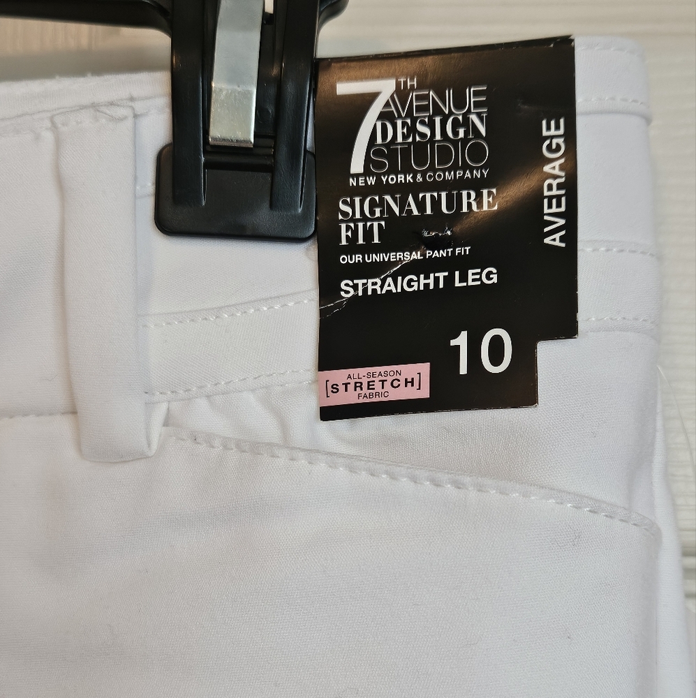 New York & Company Straight Leg - White - 10